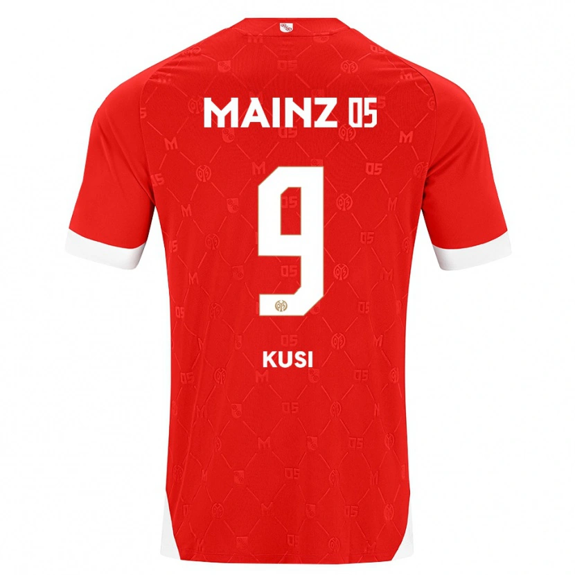 DanxenキッズJemain Kusi#9レッド ホワイトホームシャツ2026/27ジャージーユニフォーム