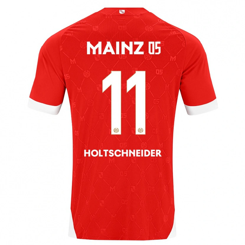 DanxenキッズHannah Holtschneider#11レッド ホワイトホームシャツ2026/27ジャージーユニフォーム