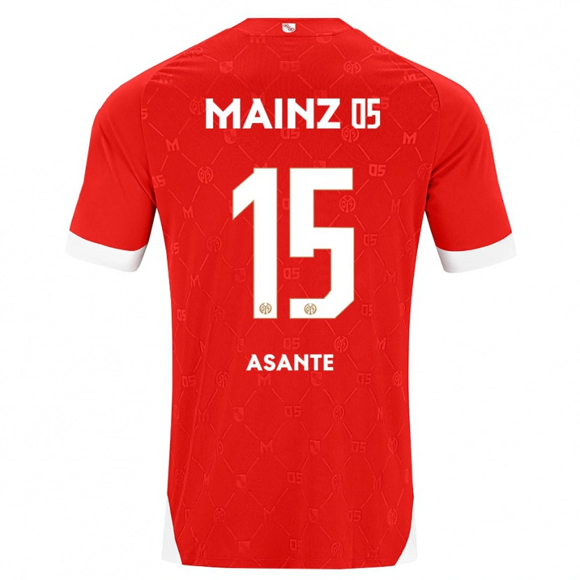 DanxenキッズMarvin Asante#15レッド ホワイトホームシャツ2026/27ジャージーユニフォーム