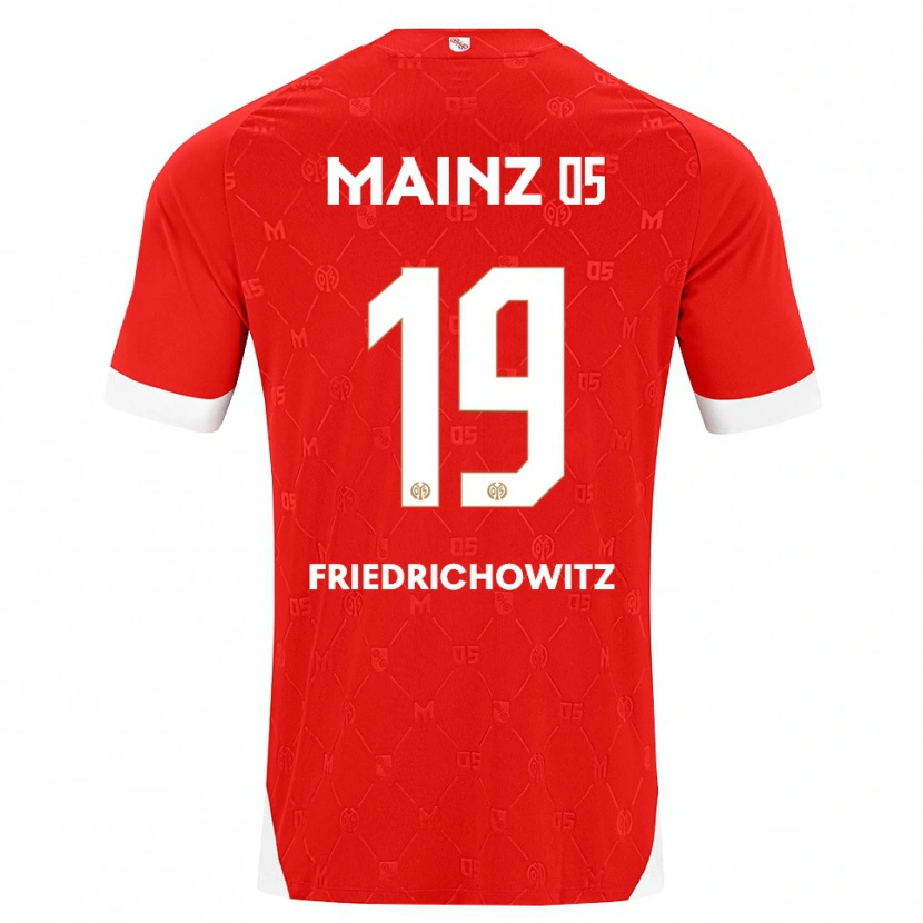 DanxenキッズAnna Friedrichowitz#19レッド ホワイトホームシャツ2026/27ジャージーユニフォーム