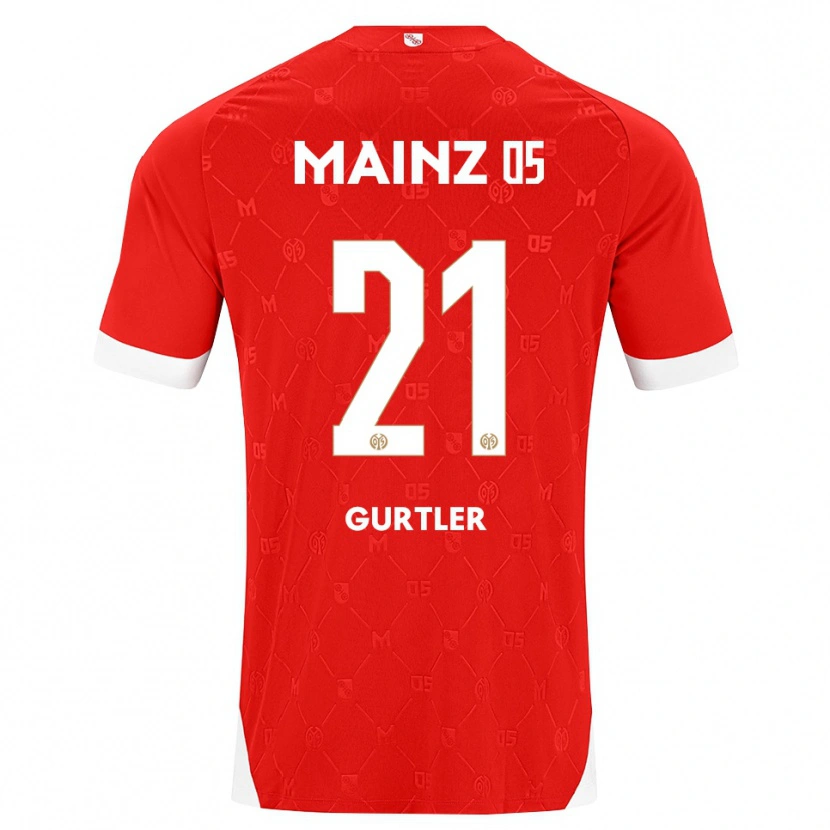 DanxenキッズLisa Gürtler#21レッド ホワイトホームシャツ2026/27ジャージーユニフォーム
