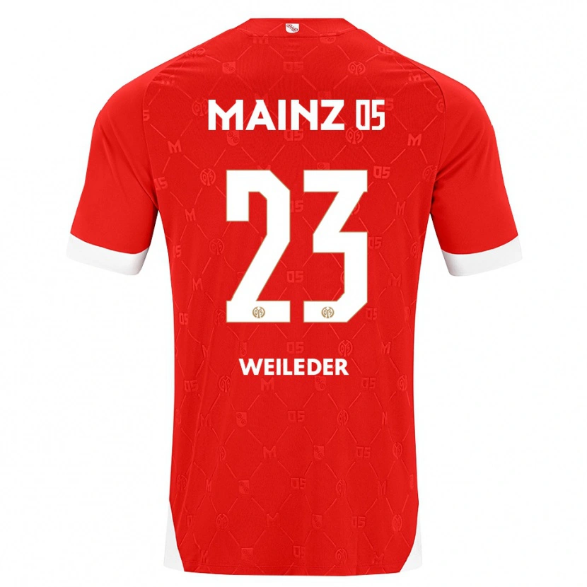DanxenキッズTobias Weileder#23レッド ホワイトホームシャツ2026/27ジャージーユニフォーム
