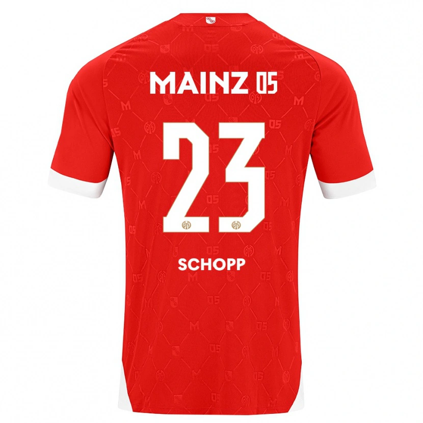 DanxenキッズKonstantin Schopp#23レッド ホワイトホームシャツ2026/27ジャージーユニフォーム