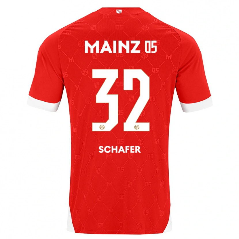 DanxenキッズAnn-Christin Schäfer#32レッド ホワイトホームシャツ2026/27ジャージーユニフォーム