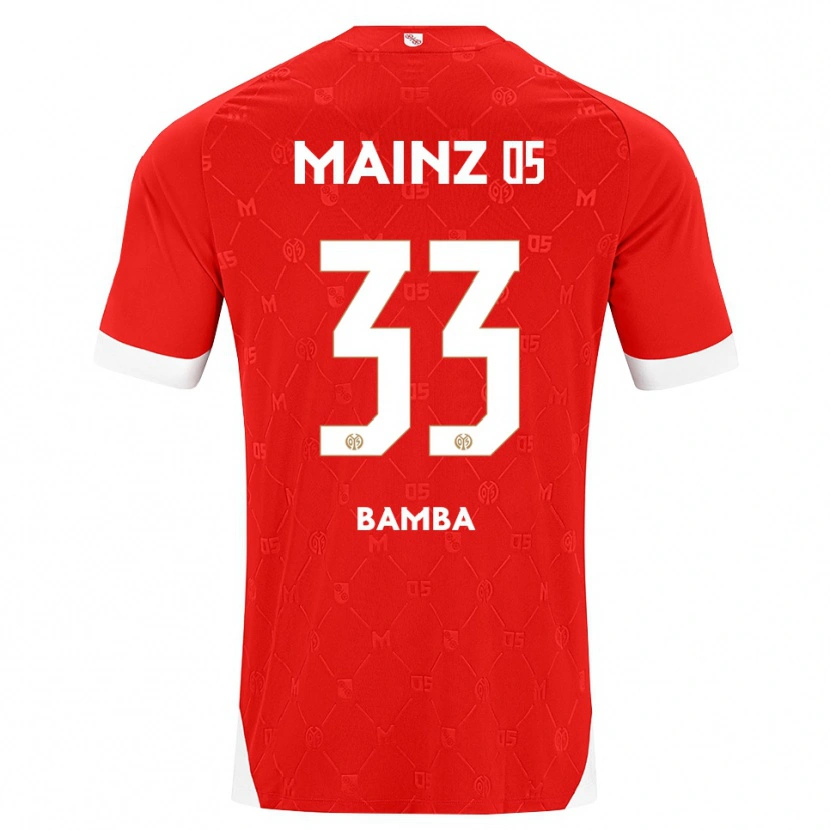 DanxenキッズMokesse Bamba#33レッド ホワイトホームシャツ2026/27ジャージーユニフォーム