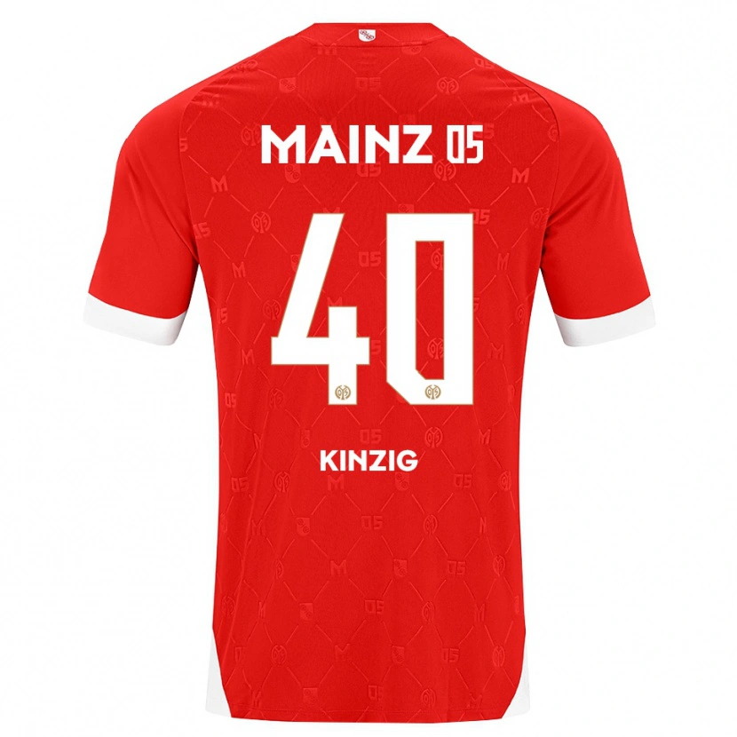DanxenキッズMaximilian Kinzig#40レッド ホワイトホームシャツ2026/27ジャージーユニフォーム