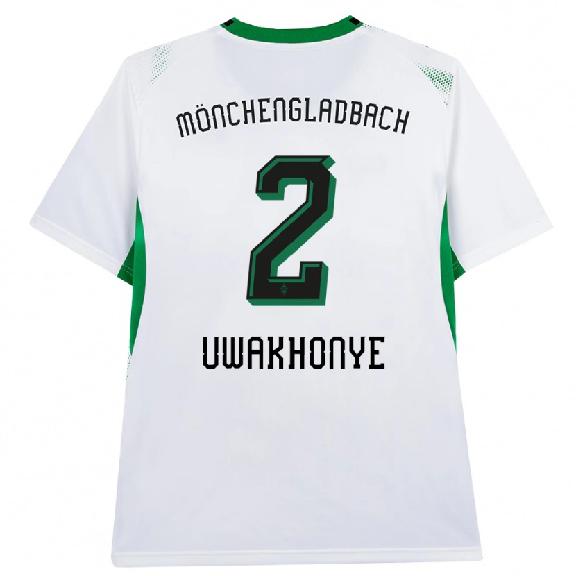 DanxenキッズJoel Uwakhonye#2ホワイト ブラック グリーンホームシャツ2026/27ジャージーユニフォーム
