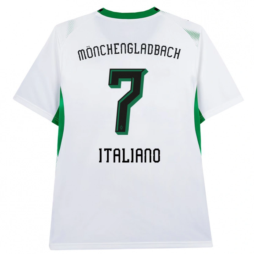 Danxenキッズジェイコブ・イタリアーノ#7ホワイト ブラック グリーンホームシャツ2026/27ジャージーユニフォーム