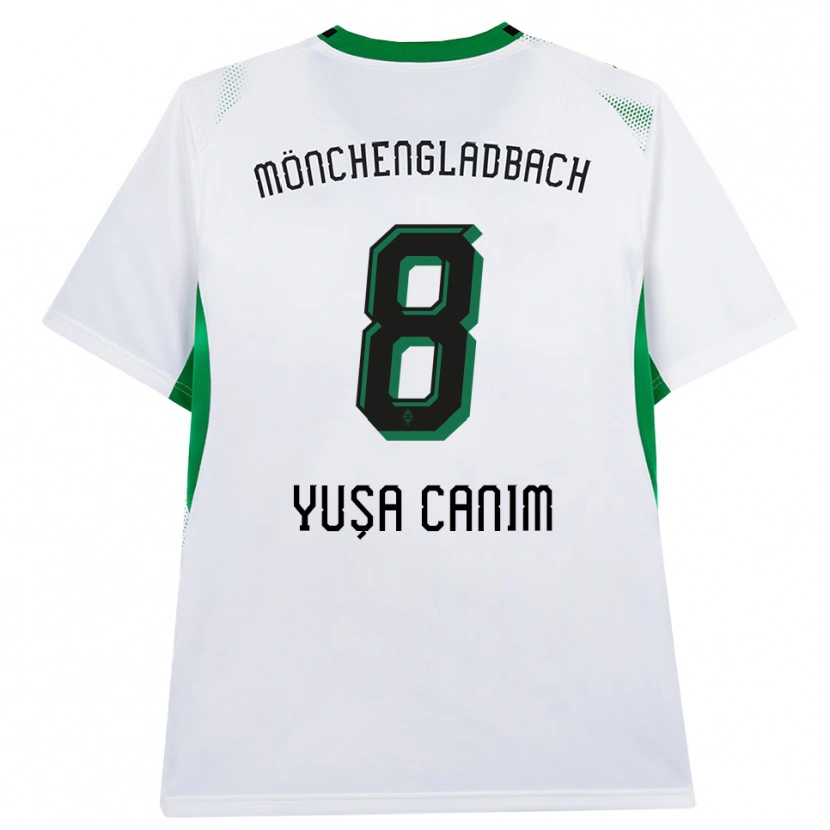 DanxenキッズSalih Yuşa Canım#8ホワイト ブラック グリーンホームシャツ2026/27ジャージーユニフォーム