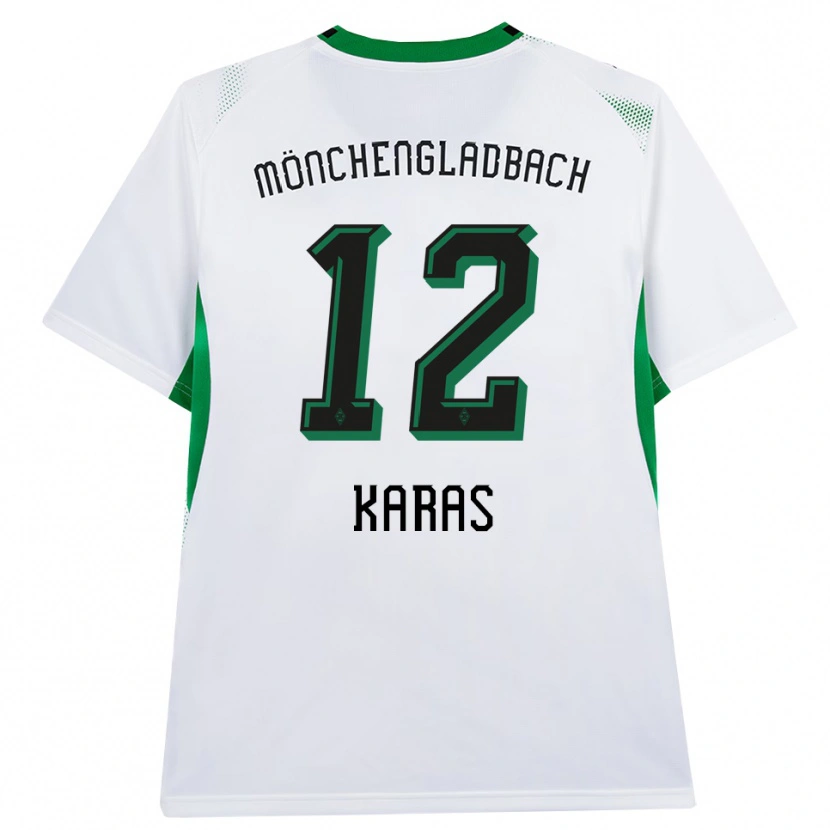 DanxenキッズRafael Karas#12ホワイト ブラック グリーンホームシャツ2026/27ジャージーユニフォーム