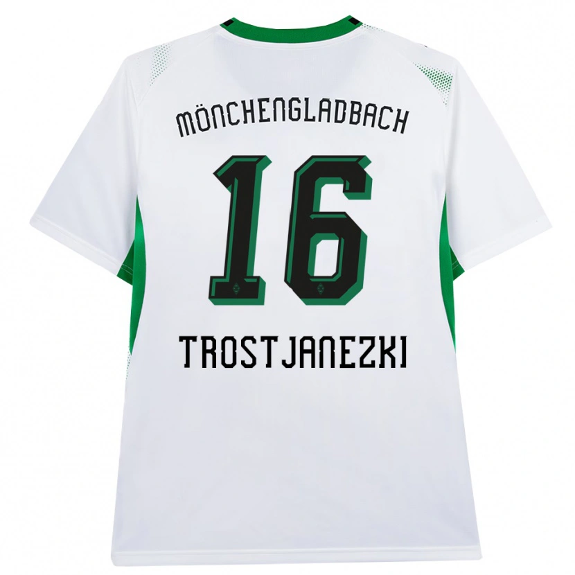 DanxenキッズNoel Trostjanezki#16ホワイト ブラック グリーンホームシャツ2026/27ジャージーユニフォーム