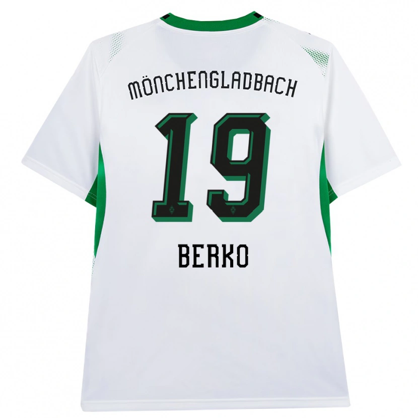 Danxenキッズディロン・バーコ#19ホワイト ブラック グリーンホームシャツ2026/27ジャージーユニフォーム