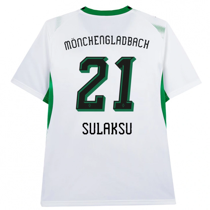 DanxenキッズOzan Sulaksu#21ホワイト ブラック グリーンホームシャツ2026/27ジャージーユニフォーム