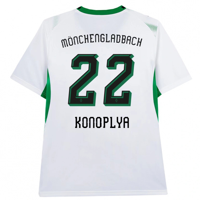 Danxenキッズエフィム・コノプリャー#22ホワイト ブラック グリーンホームシャツ2026/27ジャージーユニフォーム