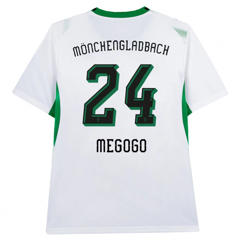 DanxenキッズDestini Megogo#24ホワイト ブラック グリーンホームシャツ2026/27ジャージーユニフォーム