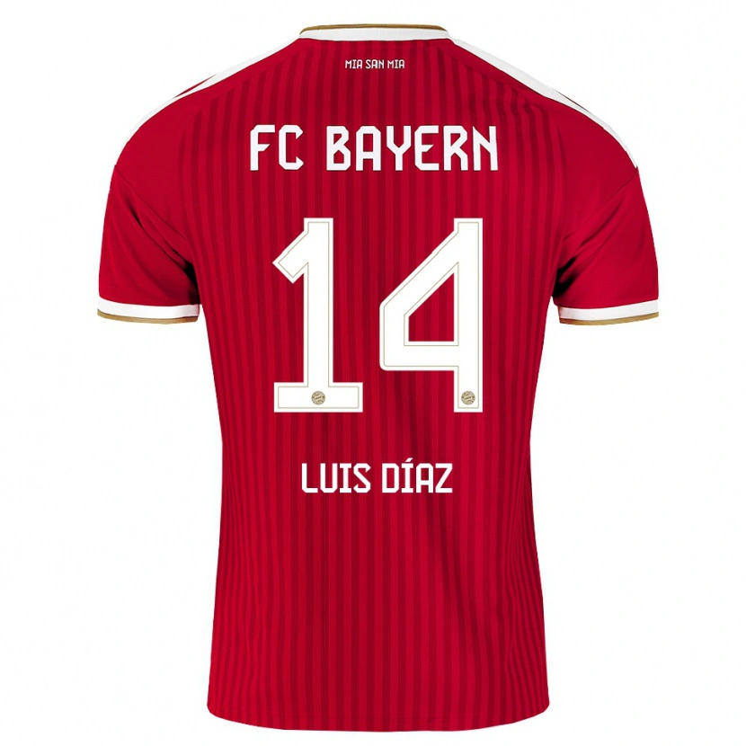 Danxenキッズルイス・フェルナンド・ディアス・マルランダ#14レッド ホワイト ブルーホームシャツ2026/27ジャージーユニフォーム