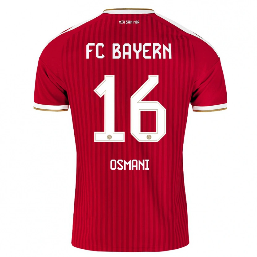 DanxenキッズErblin Osmani#16レッド ホワイト ブルーホームシャツ2026/27ジャージーユニフォーム