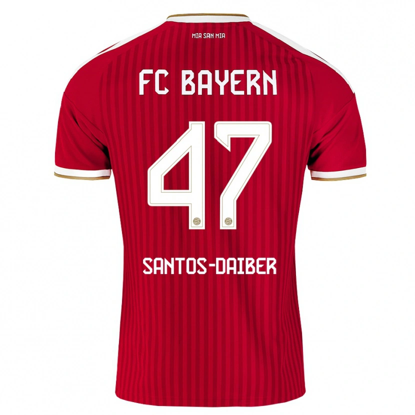 DanxenキッズDavid Santos Daiber#47レッド ホワイト ブルーホームシャツ2026/27ジャージーユニフォーム