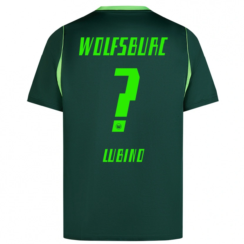 DanxenキッズFrancesco Lubino#0ダークグリーン ホワイトホームシャツ2026/27ジャージーユニフォーム