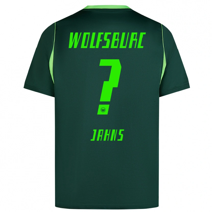 DanxenキッズStefan Jahns#0ダークグリーン ホワイトホームシャツ2026/27ジャージーユニフォーム