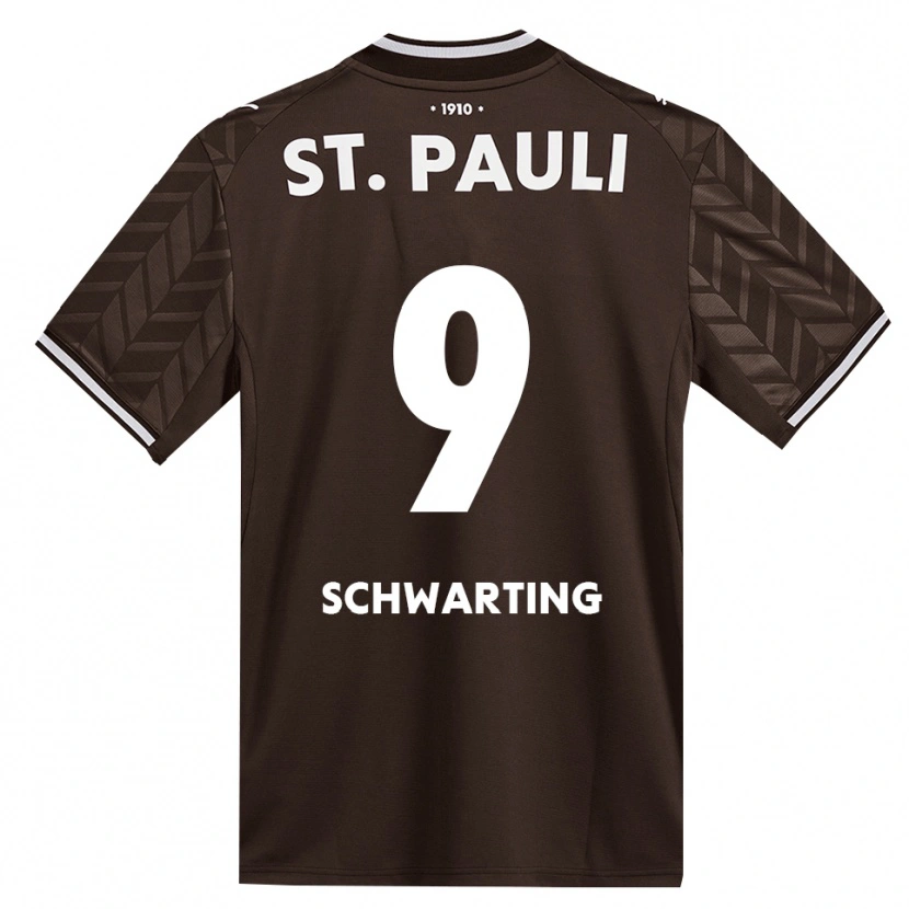 DanxenキッズDominik Schwarting#9カフェ ホワイトホームシャツ2026/27ジャージーユニフォーム