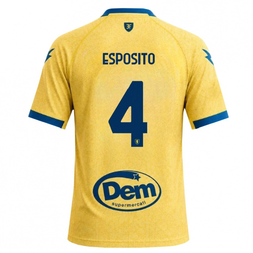 DanxenキッズValerio Esposito#4カーキ ブラック ブルーホームシャツ2026/27ジャージーユニフォーム