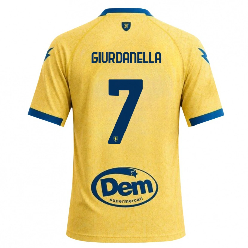 DanxenキッズLorenzo Giurdanella#7カーキ ブラック ブルーホームシャツ2026/27ジャージーユニフォーム