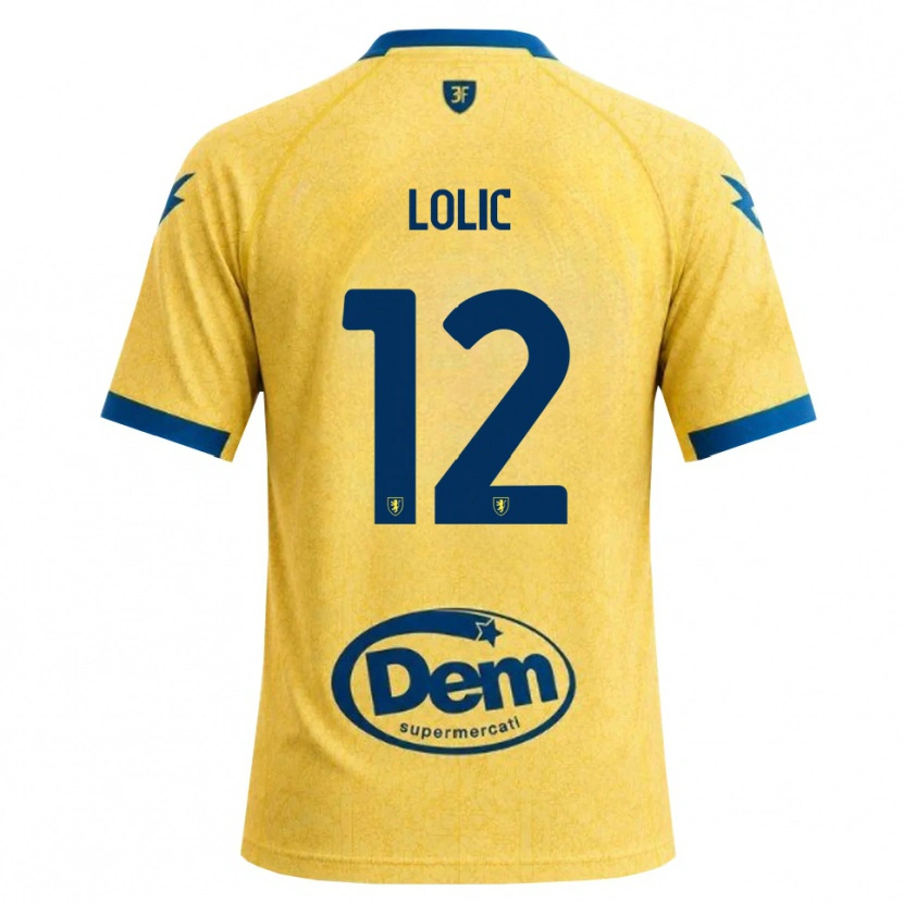DanxenキッズEldin Lolic#12カーキ ブラック ブルーホームシャツ2026/27ジャージーユニフォーム