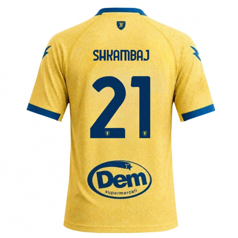 DanxenキッズArdit Shkambaj#21カーキ ブラック ブルーホームシャツ2026/27ジャージーユニフォーム
