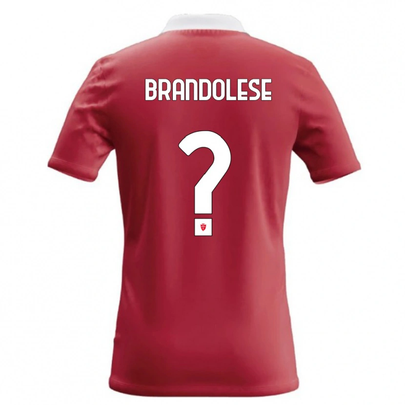 DanxenキッズBenedetto Brandolese#0赤 白ホームシャツ2026/27ジャージーユニフォーム