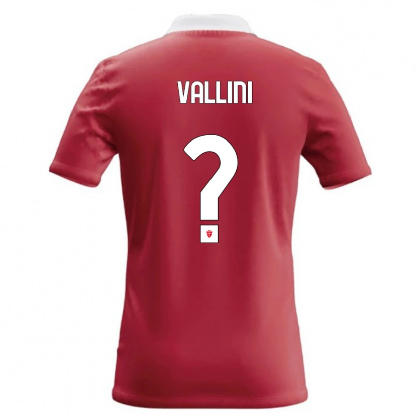 DanxenキッズAndrea Vallini#0赤 白ホームシャツ2026/27ジャージーユニフォーム
