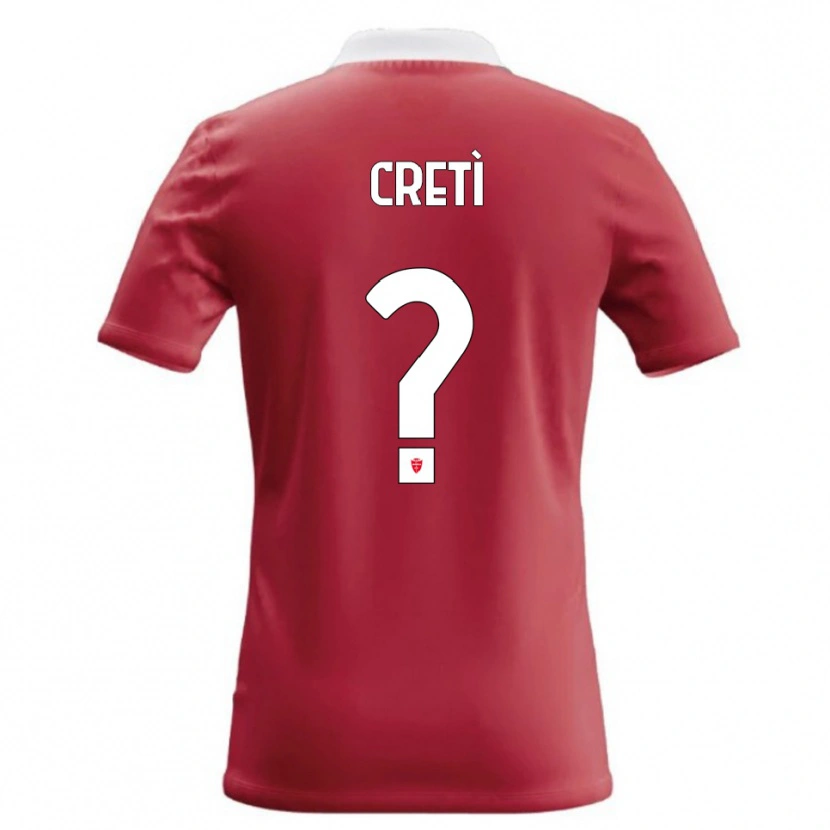 DanxenキッズPantaleo Cretì#0赤 白ホームシャツ2026/27ジャージーユニフォーム