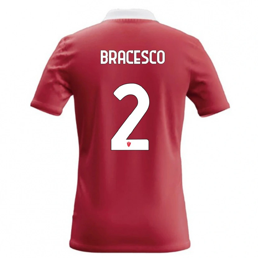 DanxenキッズRiccardo Bracesco#2赤 白ホームシャツ2026/27ジャージーユニフォーム