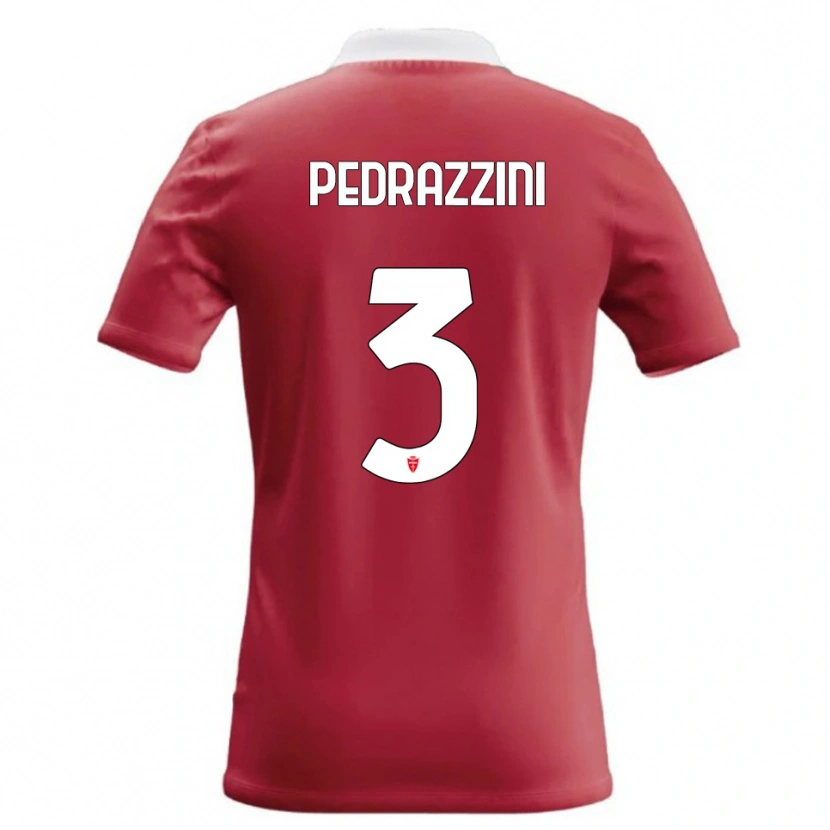 DanxenキッズCarlo Pedrazzini#3赤 白ホームシャツ2026/27ジャージーユニフォーム