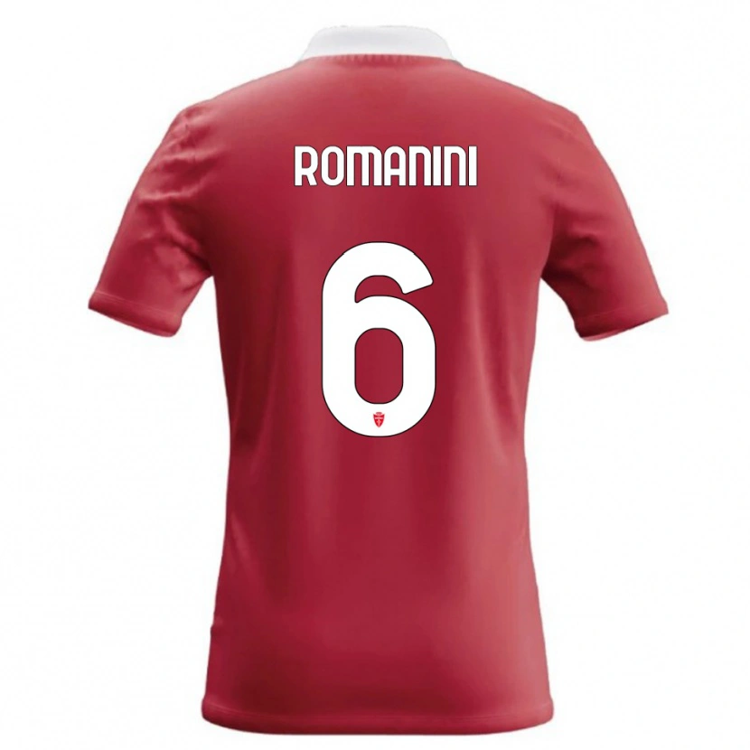 DanxenキッズAndrea Romanini#6赤 白ホームシャツ2026/27ジャージーユニフォーム