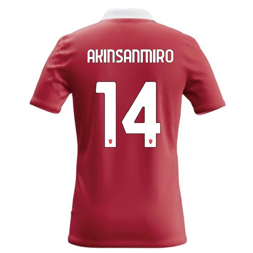 Danxenキッズエベネザー・アキンサンミロ#14赤 白ホームシャツ2026/27ジャージーユニフォーム