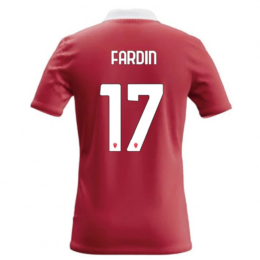 DanxenキッズGiulio Fardin#17赤 白ホームシャツ2026/27ジャージーユニフォーム