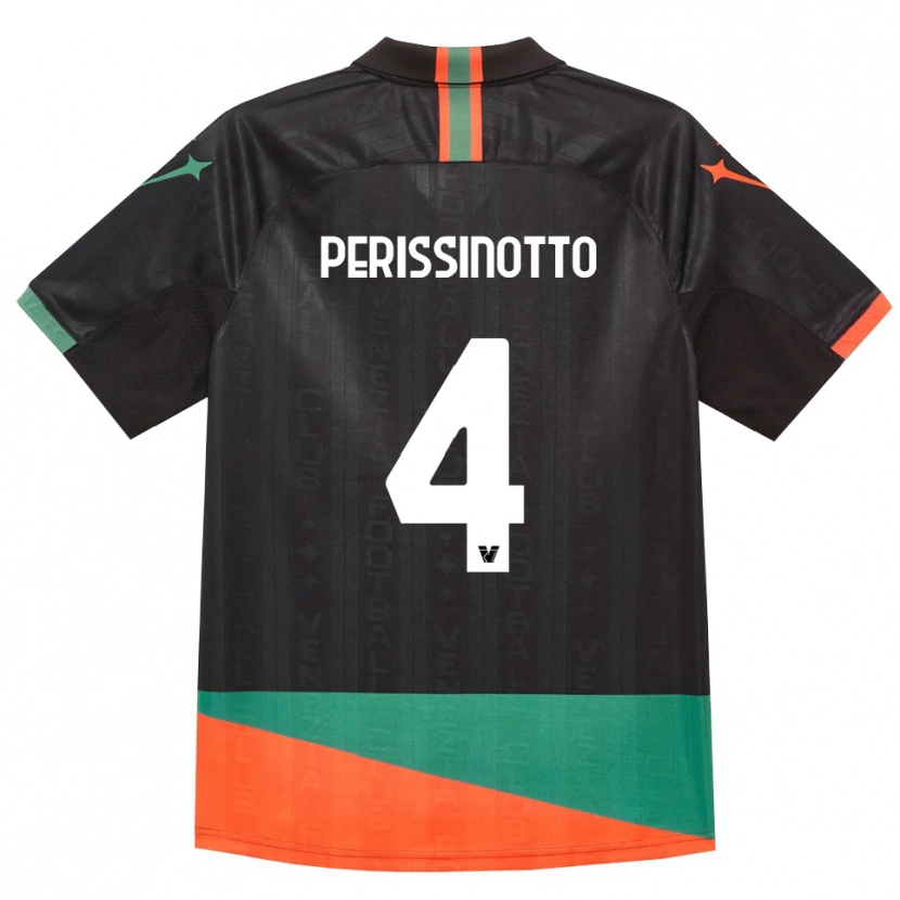 DanxenキッズNicolò Perissinotto#4ブラック オレンジ グリーンホームシャツ2026/27ジャージーユニフォーム