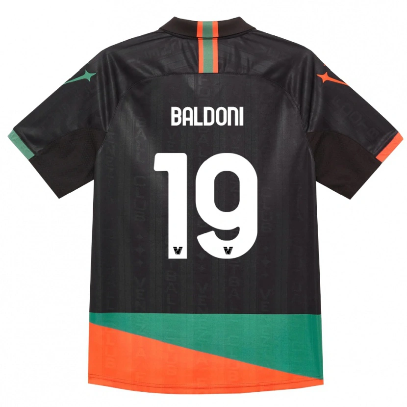 DanxenキッズEdoardo Baldoni#19ブラック オレンジ グリーンホームシャツ2026/27ジャージーユニフォーム
