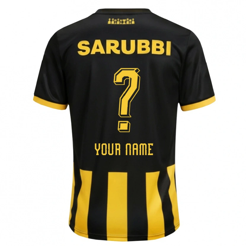 Danxenキッズあなたの名前#0黒 黄色ホームシャツ2026/27ジャージーユニフォーム