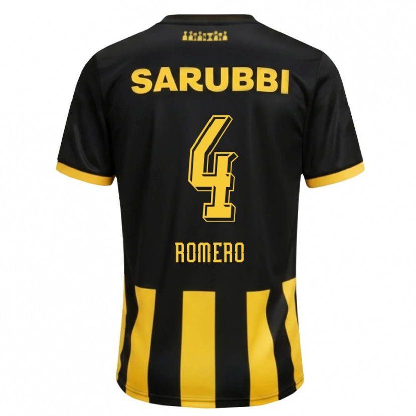 Danxenキッズフランコ・ロメロ#4黒 黄色ホームシャツ2026/27ジャージーユニフォーム