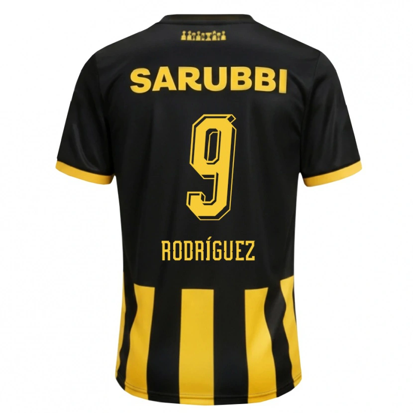 Danxenキッズオーガスティン・ロドリゲス#9黒 黄色ホームシャツ2026/27ジャージーユニフォーム