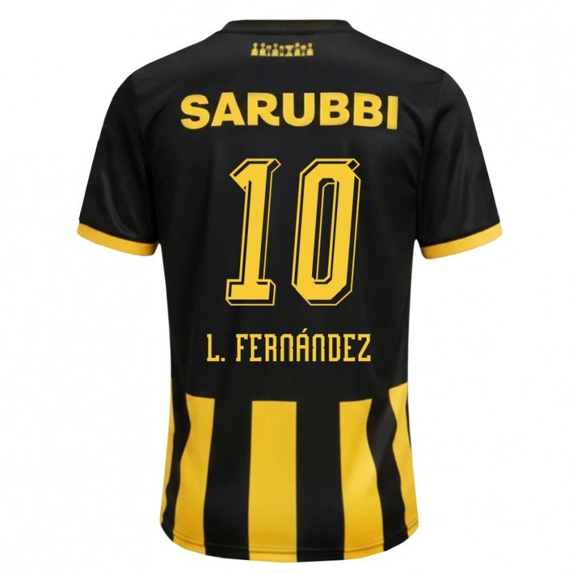 Danxenキッズレオナルド・フェルナンデス#10黒 黄色ホームシャツ2026/27ジャージーユニフォーム