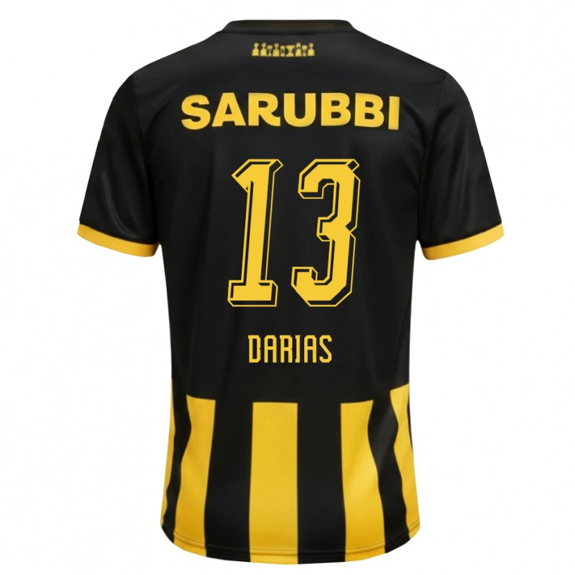 DanxenキッズEduardo Darias#13黒 黄色ホームシャツ2026/27ジャージーユニフォーム