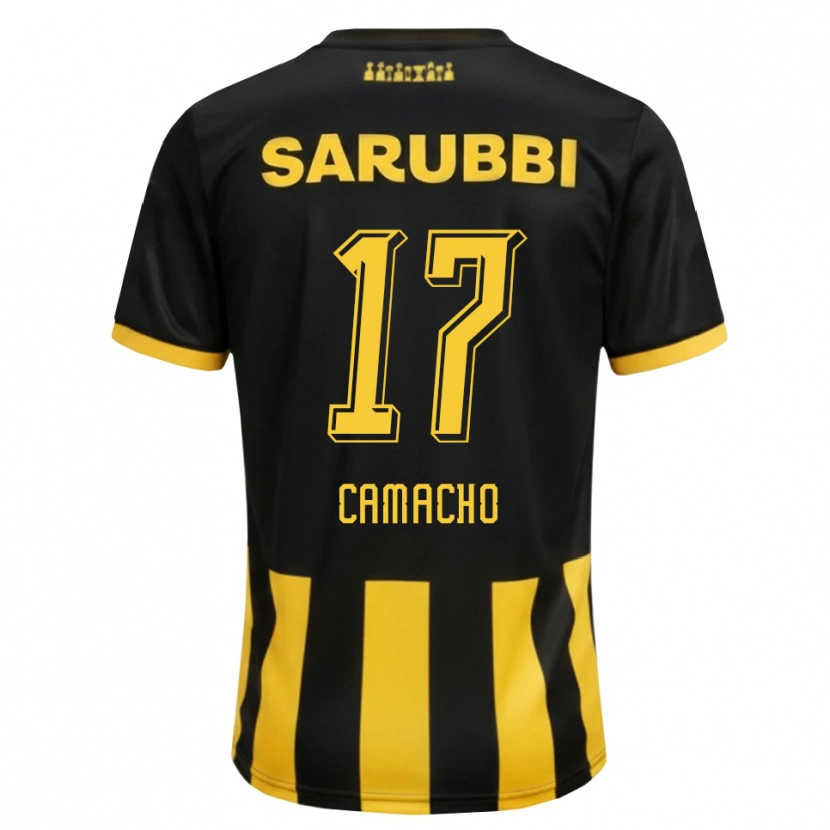DanxenキッズSebastián Camacho#17黒 黄色ホームシャツ2026/27ジャージーユニフォーム