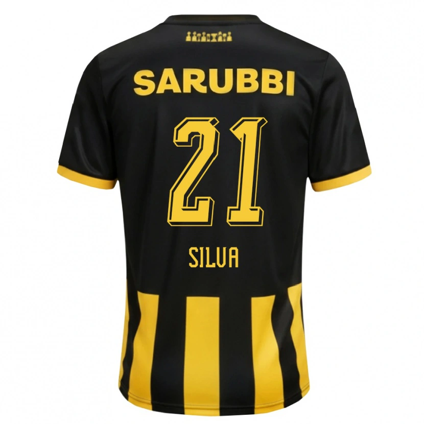 Danxenキッズガストン・シルバ#21黒 黄色ホームシャツ2026/27ジャージーユニフォーム