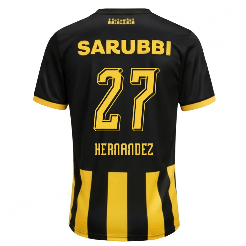 Danxenキッズリュカ・エルナンデス#27黒 黄色ホームシャツ2026/27ジャージーユニフォーム