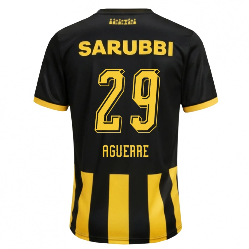 DanxenキッズWashington Aguerre#29黒 黄色ホームシャツ2026/27ジャージーユニフォーム