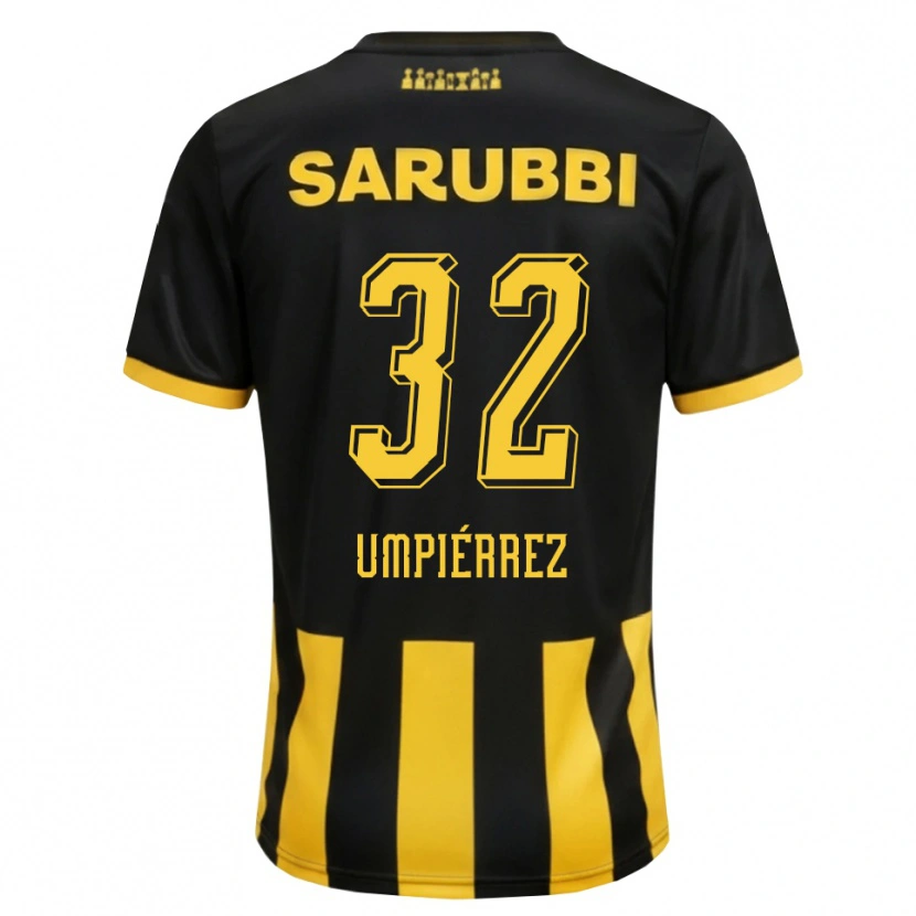DanxenキッズLeandro Umpiérrez#32黒 黄色ホームシャツ2026/27ジャージーユニフォーム