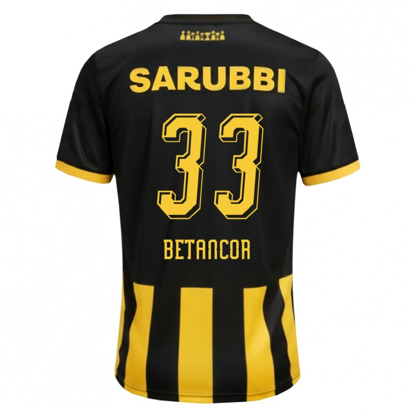 Danxenキッズブルーノ・ベタンコール#33黒 黄色ホームシャツ2026/27ジャージーユニフォーム